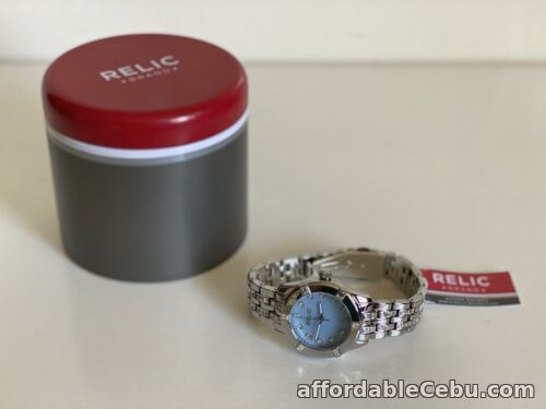 1st picture of NEW! RELIC MIKAELA BLUE DIAL CRYSTALS GLITZ SILVER-TONE WATCH $70 ZR34352 SALE For Sale in Cebu, Philippines