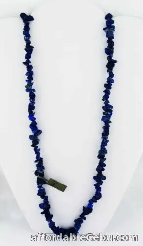 1st picture of Genuine Natural 376 Carats LAPIS LAZULI COLLAR 34" Strand 75.1 grams For Sale in Cebu, Philippines