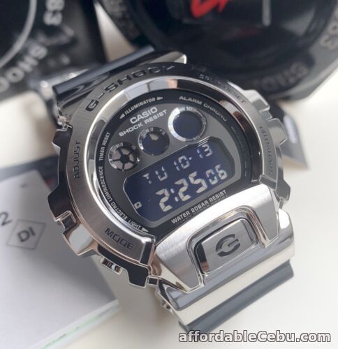 1st picture of Casio G-Shock * GM6900-1 Silver Steel Digital Case Black Resin Strap Watch For Sale in Cebu, Philippines