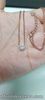 Natural Light Pink Morganite & CZ Pendant Sterling Silver 925 Necklace 19"