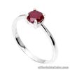 Natural Red RUBY 6.0mm Round 925 STERLING SILVER RING S9.5