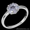 Natural TANZANITE Round 2.5mm 925 STERLING SILVER Flower Design RING S8.0