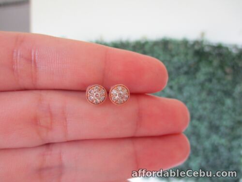 1st picture of .30 CTW Diamond Earrings 18k Rose Gold E283R PREORDER sep For Sale in Cebu, Philippines