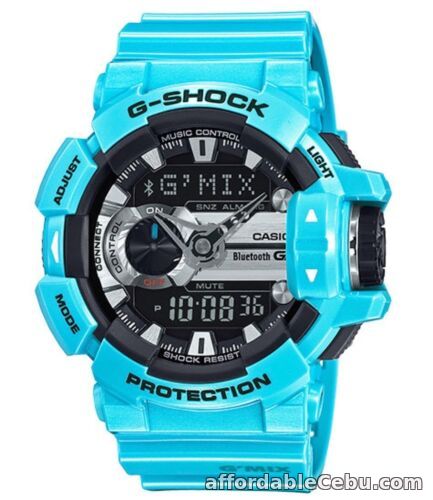 1st picture of Casio G-Shock * GBA400-2C G’MIX Music iOS Android Bluetooth Light Blue COD For Sale in Cebu, Philippines