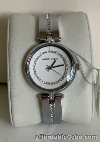 1st picture of NEW! ANNE KLEIN AK CRYSTALS ACCENTED SILVER-TONE DIAL BRACELET WATCH SALE For Sale in Cebu, Philippines