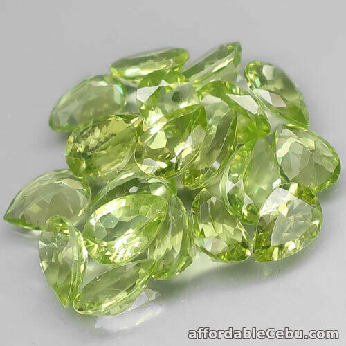 1st picture of 8.83 Carats 6x4mm NATURAL 20pcs Green PERIDOT Loose Burma for Jewel Setting Pear For Sale in Cebu, Philippines