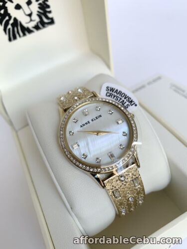 1st picture of Anne Klein Watch * 3360MPGB Mother of Pearl Gemmed Gold Steel Bangle for Women For Sale in Cebu, Philippines
