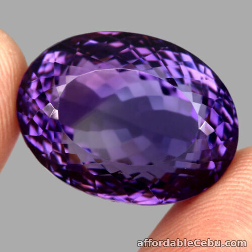 1st picture of 44.63 Carats Natural Unheated Purple AMETHYST Oval Uruguay 24x19x11mm Big Huge For Sale in Cebu, Philippines
