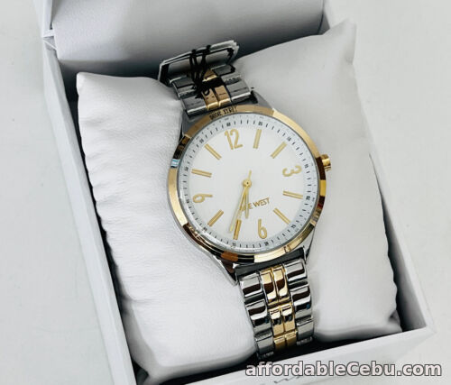 1st picture of NEW! NINE WEST SILVER & GOLD TWO-TONE DIAL BRACELET STRAP WATCH NW/2765SVTT SALE For Sale in Cebu, Philippines