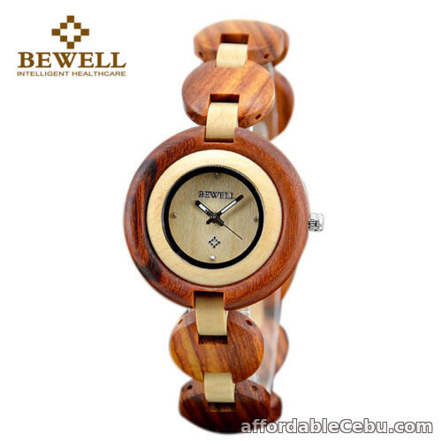 1st picture of Bewell Wood Watches Women Slim Dial Sandalwood Bracelet Quartz Analog Wristwatch For Sale in Cebu, Philippines
