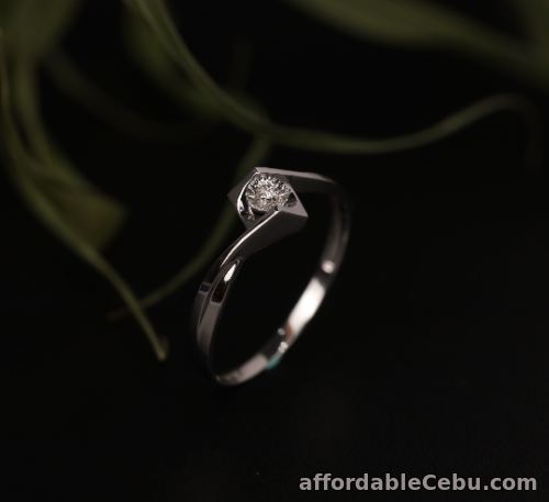 1st picture of .017 Carat Diamond Engagement Ring 18k White Gold ER378 PREORDER sep For Sale in Cebu, Philippines