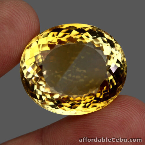 1st picture of 52.53 Carats NATURAL Rich Yellow CITRINE Loose Oval Clean 26x22x15mm JUMBO For Sale in Cebu, Philippines