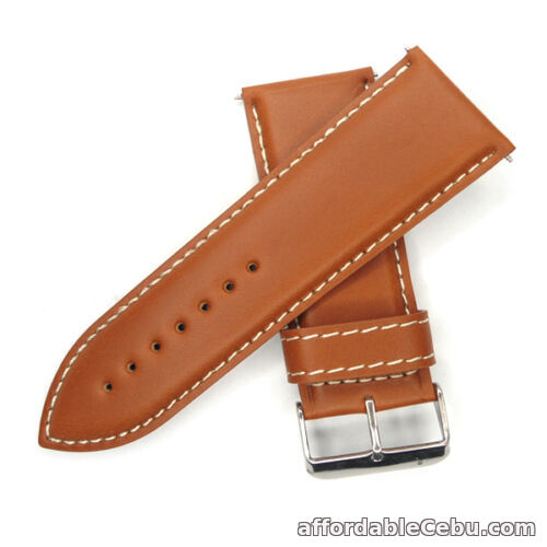 1st picture of 26mm 28mm 30mm Watchband Italian Oily Genuine Leather Watch Band Strap Brown For Sale in Cebu, Philippines