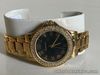 NEW! STYLE & CO BLACK DIAL RHINESTONES CRYSTALS GOLD-TONE BRACELET WATCH SC1393