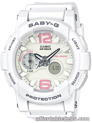 1st picture of Casio Baby-G * BGA180BE-7B Anadigi G-Lide White & Pink COD PayPal Ivanandsophia For Sale in Cebu, Philippines