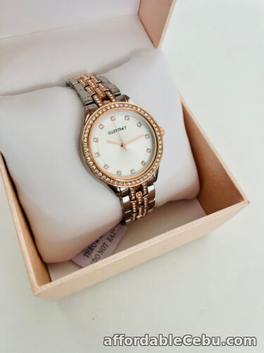 1st picture of ELLEN TRACY RHINESTONES DIAL TWO-TONE SILVER & ROSE GOLD BRACELET STRAP WATCH For Sale in Cebu, Philippines