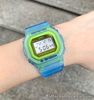 Casio G-Shock * DW5600LS-2 Square Digital Fluorescent Color Blue & Green Watch