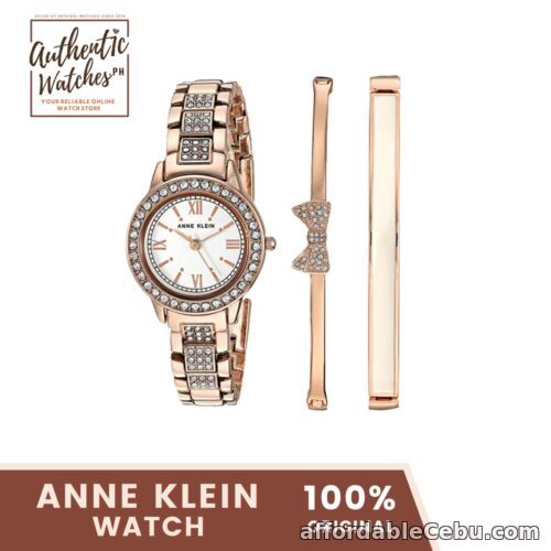 1st picture of Anne Klein Bangle Set 3334BHST Swarovski Crystal Accented Bracelet Women's Watch For Sale in Cebu, Philippines
