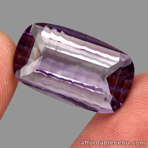 1st picture of 18.39 Carats 24x14x8mm NATURAL Unheated Purple AMETHYST Antique Concave Cut For Sale in Cebu, Philippines