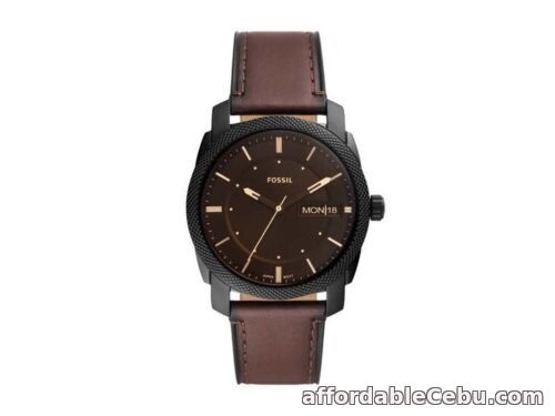 1st picture of Fossil Machine Three-Hand Date Brown Eco Leather Watch FS5901 For Sale in Cebu, Philippines