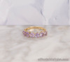SALE‼️2.00 CTW Purple Amethyst Half Eternity Ring 18k Yellow Gold HE346 sep