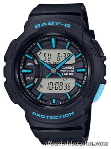 1st picture of Casio Baby-G * BGA240-1A3 Runner Anadigi Black & Light Blue Watch Ivanandsophia For Sale in Cebu, Philippines