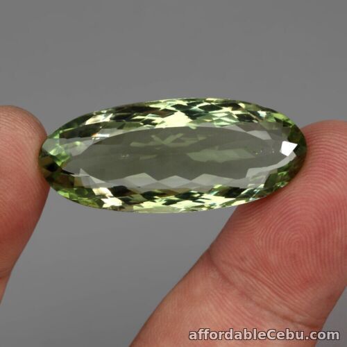 1st picture of 35.21 Carats Natural Green AMETHYST (Prasiolite) Oval Brazil 37x16x10 Big Huge For Sale in Cebu, Philippines
