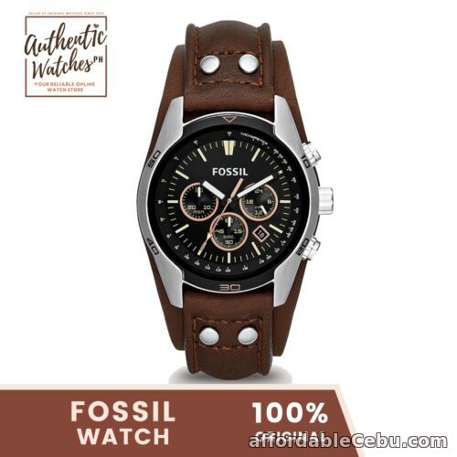 1st picture of Fossil CH2891 Men's Coachman Chronograph Leather Brown Men's Watch For Sale in Cebu, Philippines