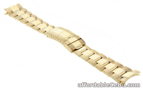 1st picture of OYSTER WATCH BAND FOR ROLEX DATE AIRKING 1500 1505 5500 19MM GOLD GP FLIP LOCK For Sale in Cebu, Philippines