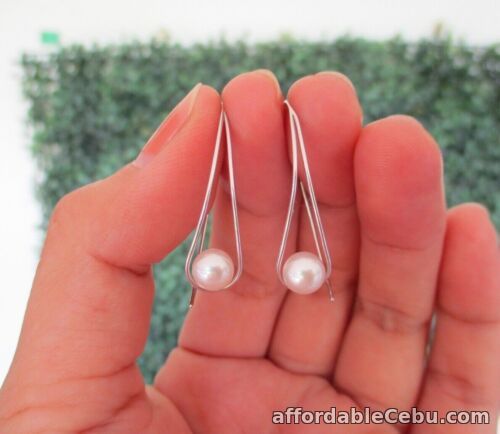 1st picture of 6mm Akoya Pearl White Gold Earrings 18K E138 sep For Sale in Cebu, Philippines