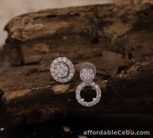 1st picture of SALE‼️.52 CTW Diamond 3-Way Earrings 18k White Gold E636W sep For Sale in Cebu, Philippines
