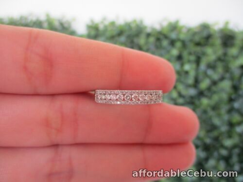 1st picture of .56 CTW Diamond Half Eternity Ring 14k White Gold HE93 sep (PRE-ORDER) For Sale in Cebu, Philippines