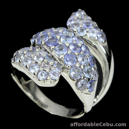 1st picture of NATURAL TANZANITE 2.5 to 3.0mm 925 STERLING SILVER RING S7.0 Round For Sale in Cebu, Philippines