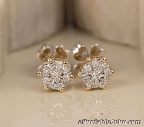 1st picture of SALE‼️.132 CTW Diamond Earrings 14k Twotone Gold JS109E-YG sep For Sale in Cebu, Philippines