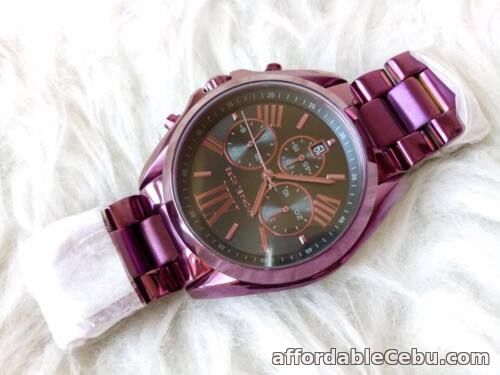 1st picture of Michael Kors Bradshaw  Plum Oversized Unisex Chronograph Watch For Sale in Cebu, Philippines