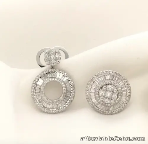 1st picture of 1.34 CTW Diamond 3-Way Earrings 14k White Gold E340 sep (PRE-ORDER) For Sale in Cebu, Philippines