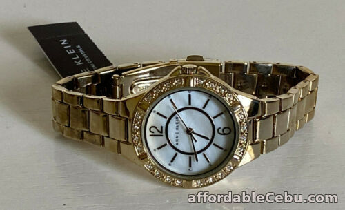 1st picture of NEW! ANNE KLEIN AK SWAROVSKI CRYSTALS ACCENTED CHAMPAGNE GOLD WATCH $95 SALE For Sale in Cebu, Philippines