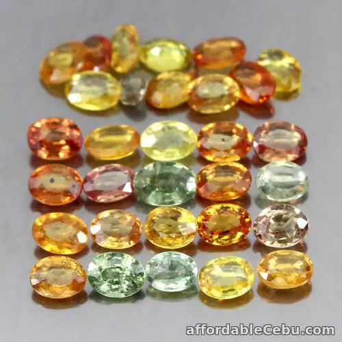 1st picture of 5.24 Carats 30pcs Lot Fancy Color NATURAL Songea SAPPHIRE Loose Oval 4x3mm For Sale in Cebu, Philippines