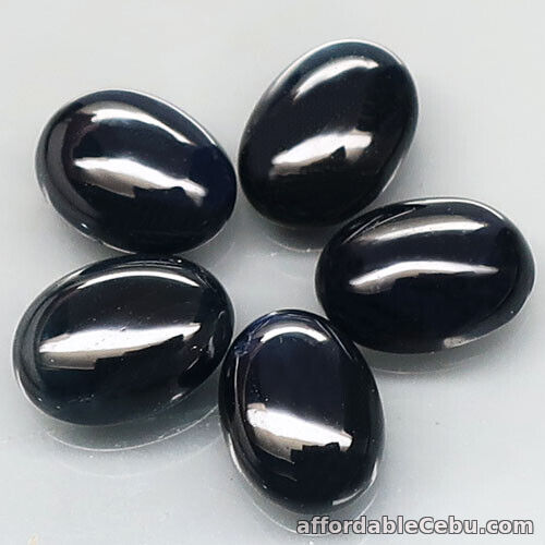 1st picture of 4.78 Carats Natural SAPPHIRE 5pcs Lot 6.7x5mm Oval Cab Loose Translucent Africa For Sale in Cebu, Philippines