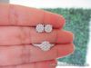 .77 CTW Diamond Earrings&Ring Set 14k White Gold JS67 sep (PRE-ORDER)