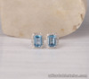SALE‼️2.30 CTW Blue Topaz w/.26 CTW Diamond Earrings 18k White Gold JS171E sep