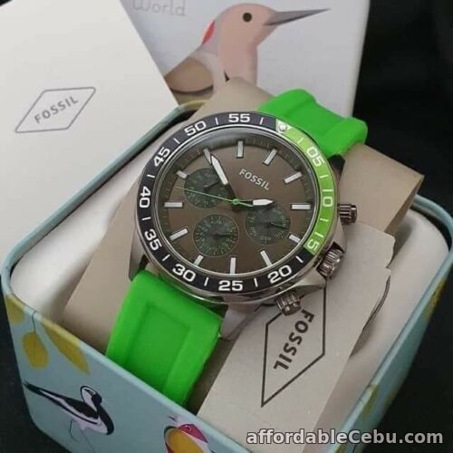1st picture of Fossil Men's Bannon Multi-function Green Silicone Watch BQ2501 For Sale in Cebu, Philippines