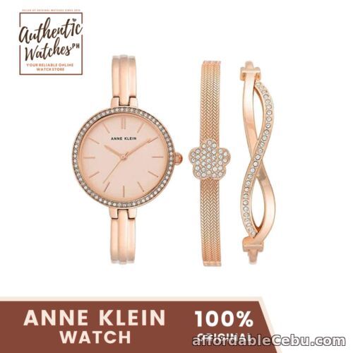 1st picture of Anne Klein 3398RGST Quartz Rose Dial Ladies and Bracelet Set Watch For Sale in Cebu, Philippines