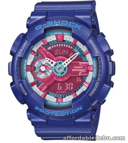 1st picture of Casio G-Shock S Series * GMAS110HC-2A Hyper Color Dial Blue Resin Watch Women For Sale in Cebu, Philippines