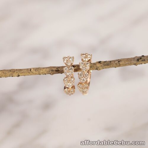 1st picture of .68 CTW Diamond Clip Earrings 18k Rose Gold JS105E sep “SP” For Sale in Cebu, Philippines