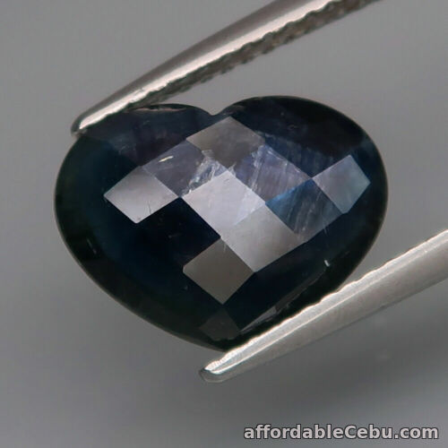 1st picture of 4.26 Carats Natural Midnight Blue SAPPHIRE 2 Face in 1 (Checkerboard&Cabochon) For Sale in Cebu, Philippines