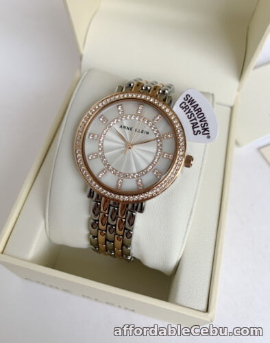 1st picture of Anne Klein Watch * 3799MPRT Mother of Pearl Swarovski Rose Gold & Silver Steel For Sale in Cebu, Philippines
