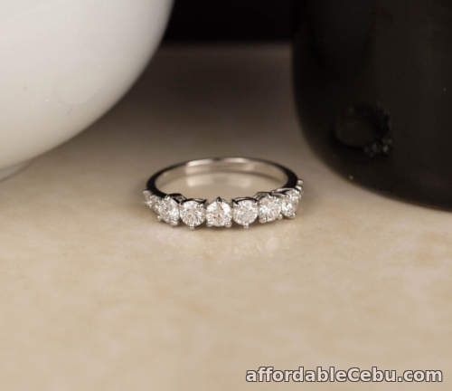 1st picture of SALE‼️1.00 CTW Diamond Half Eternity Ring PLATINUM HE244 PT sep For Sale in Cebu, Philippines