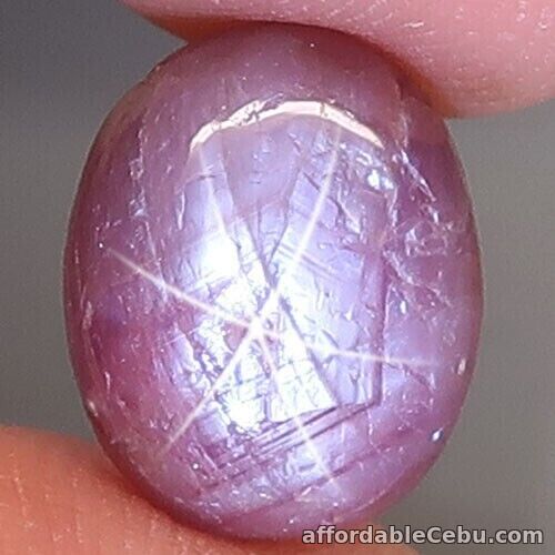 1st picture of 4.12 Carats Natural 6 Rays STAR RUBY Purplish Pink Loose Oval Cab 10x8x4.5mm For Sale in Cebu, Philippines