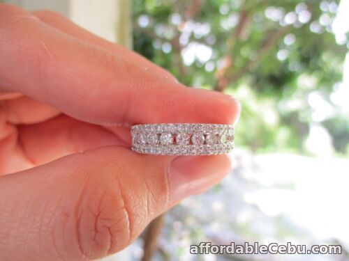 1st picture of .81 CTW Diamond Half Eternity Ring 14k White Gold HE62 sep (MTO) For Sale in Cebu, Philippines